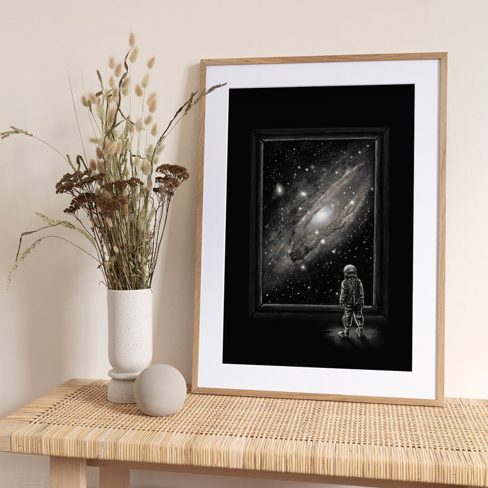 Looking Through a Masterpiece - Art Print by Nicebleed