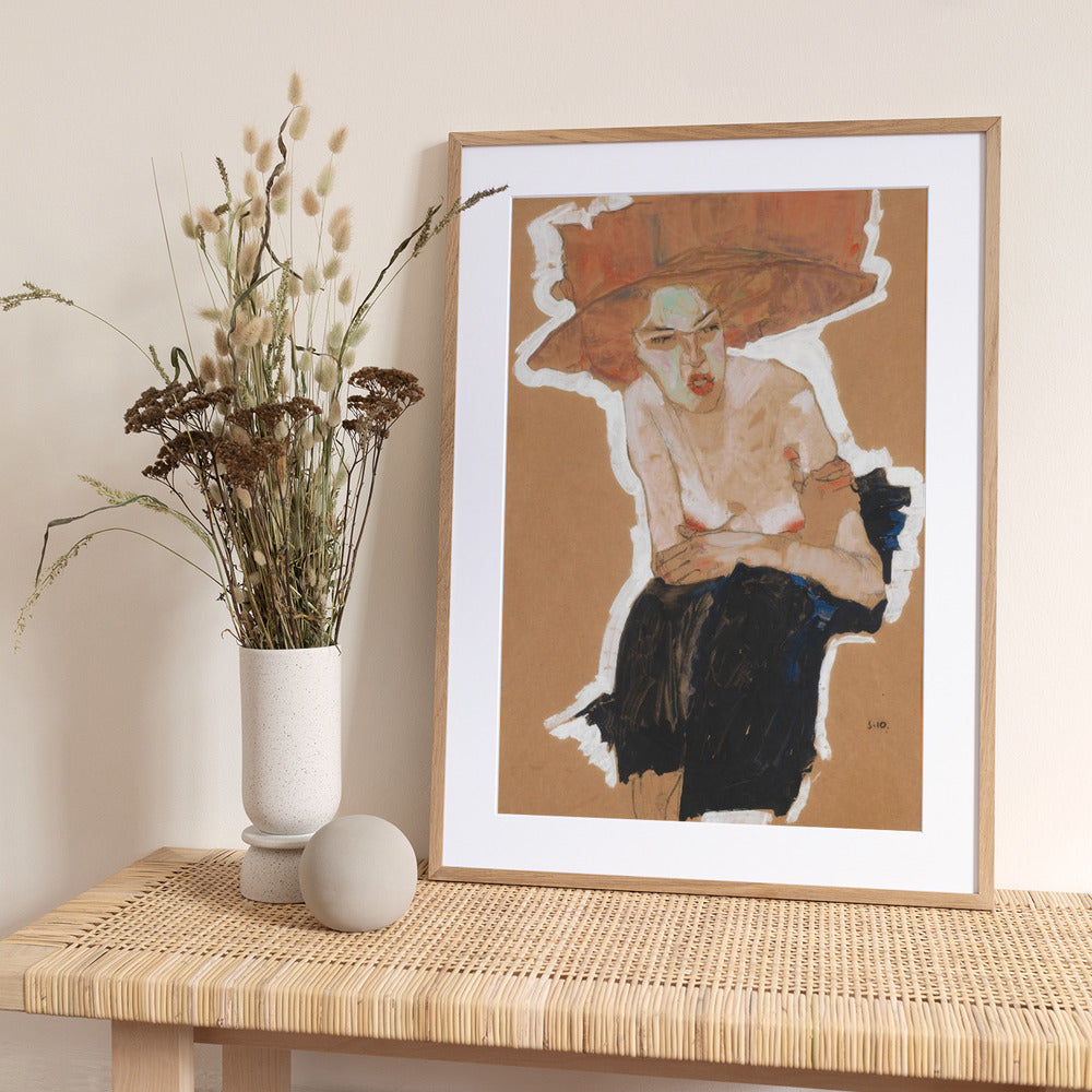 Die Hämische 1910 - Art Print by EGON SCHIELE