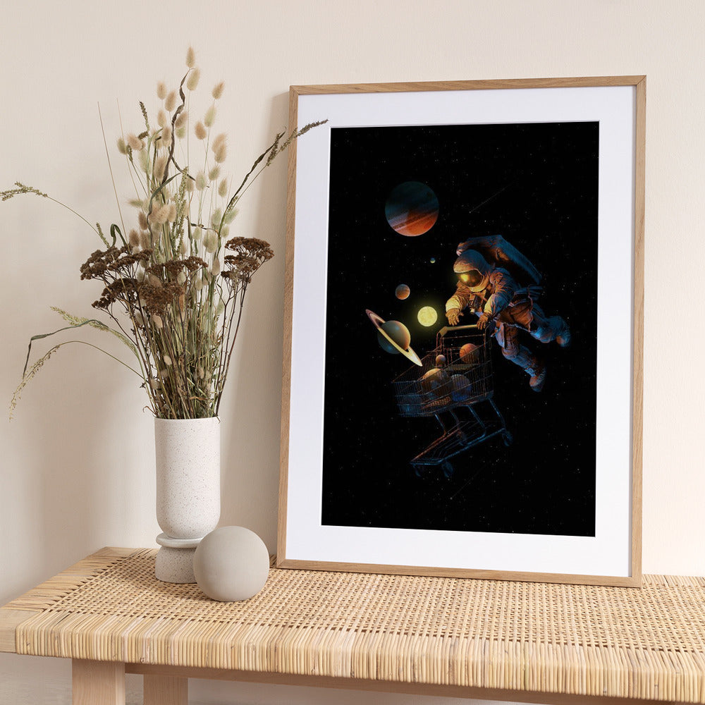 Space Cart Print - Art Print by Nicebleed