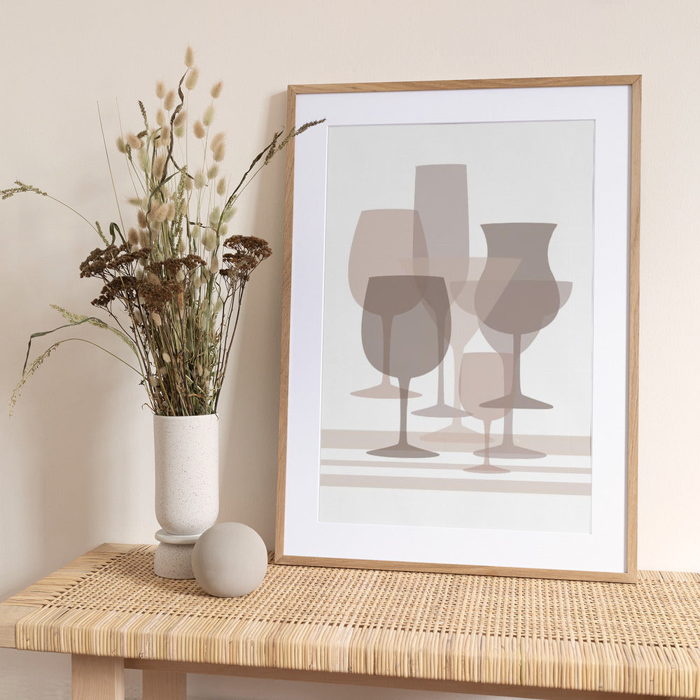 Layered Glass Harmony - Art Print by Martina