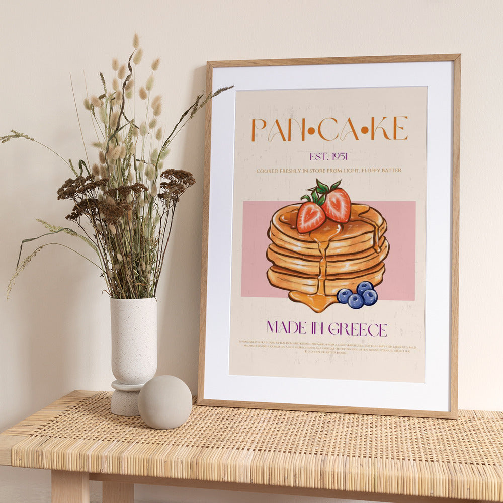 Fluffy Greek Pancakes - Art Print by Nazma Khokhar