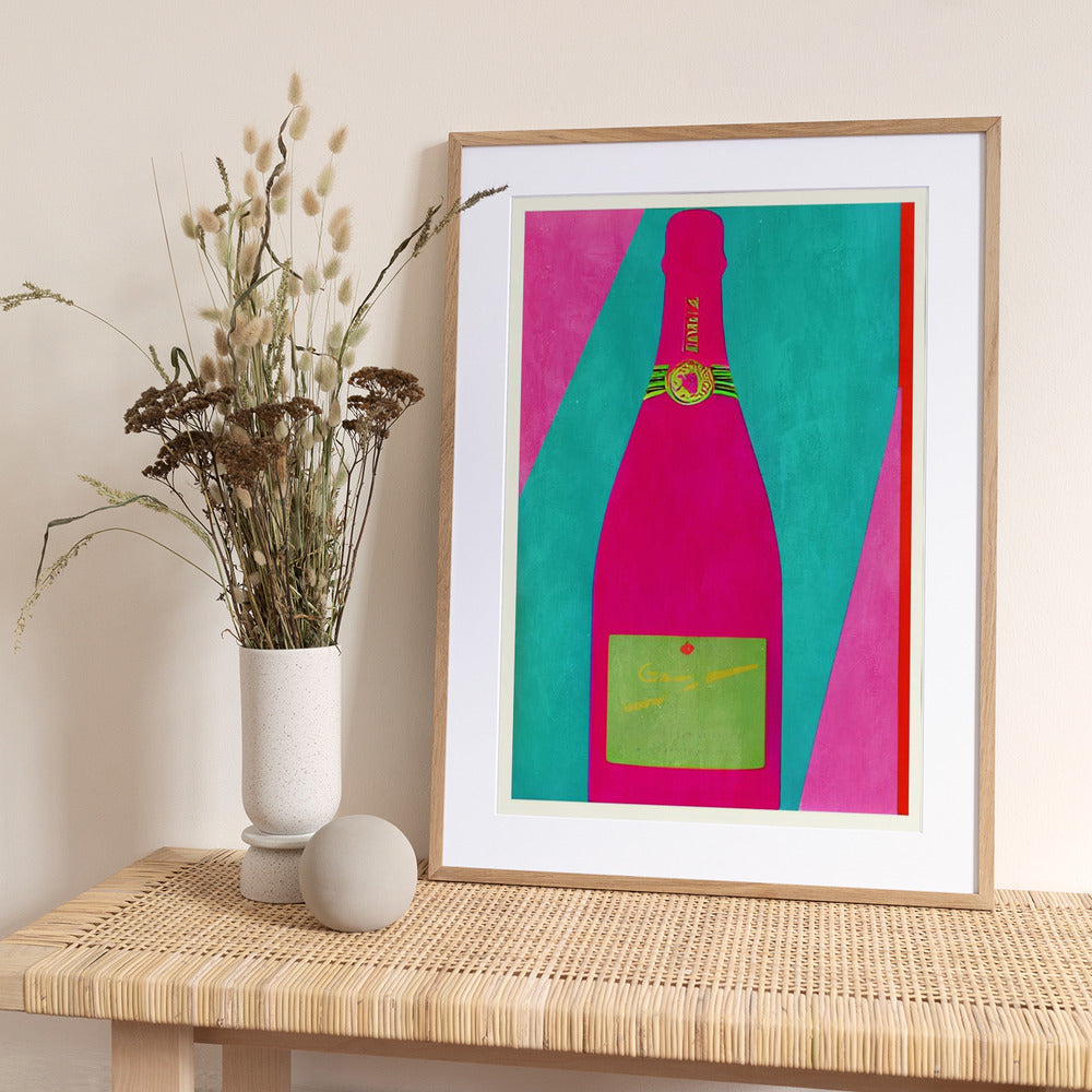 Pink Champagne - Art Print by Bo Anderson