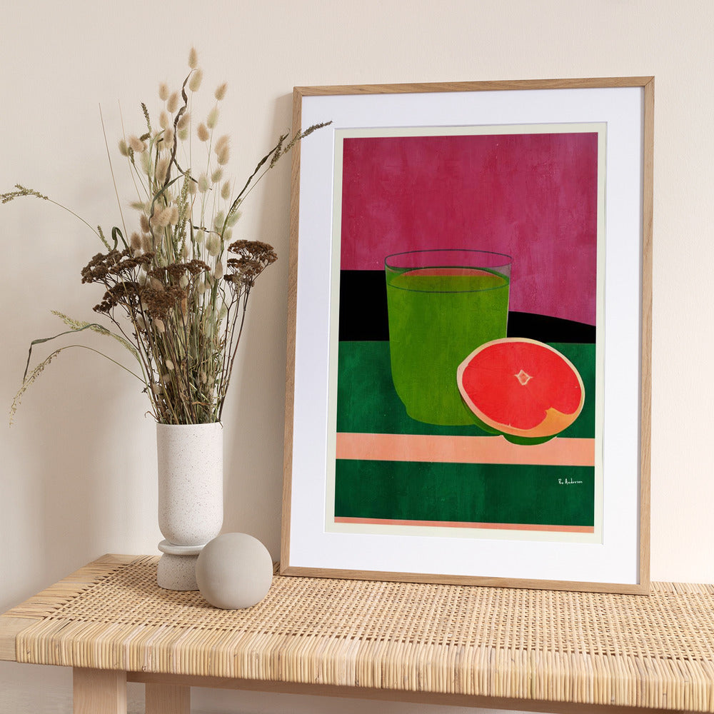 Pink, Little Grapefruit - Art Print by Bo Anderson