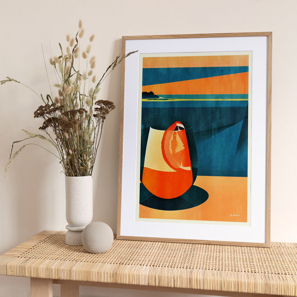 Negroni At Sunset - Art Print by Bo Anderson