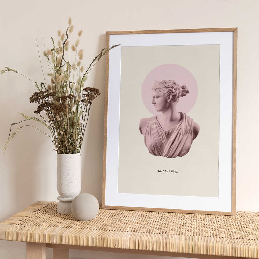 Pink Artemis with Halo - Art Print by Talitha McQueen