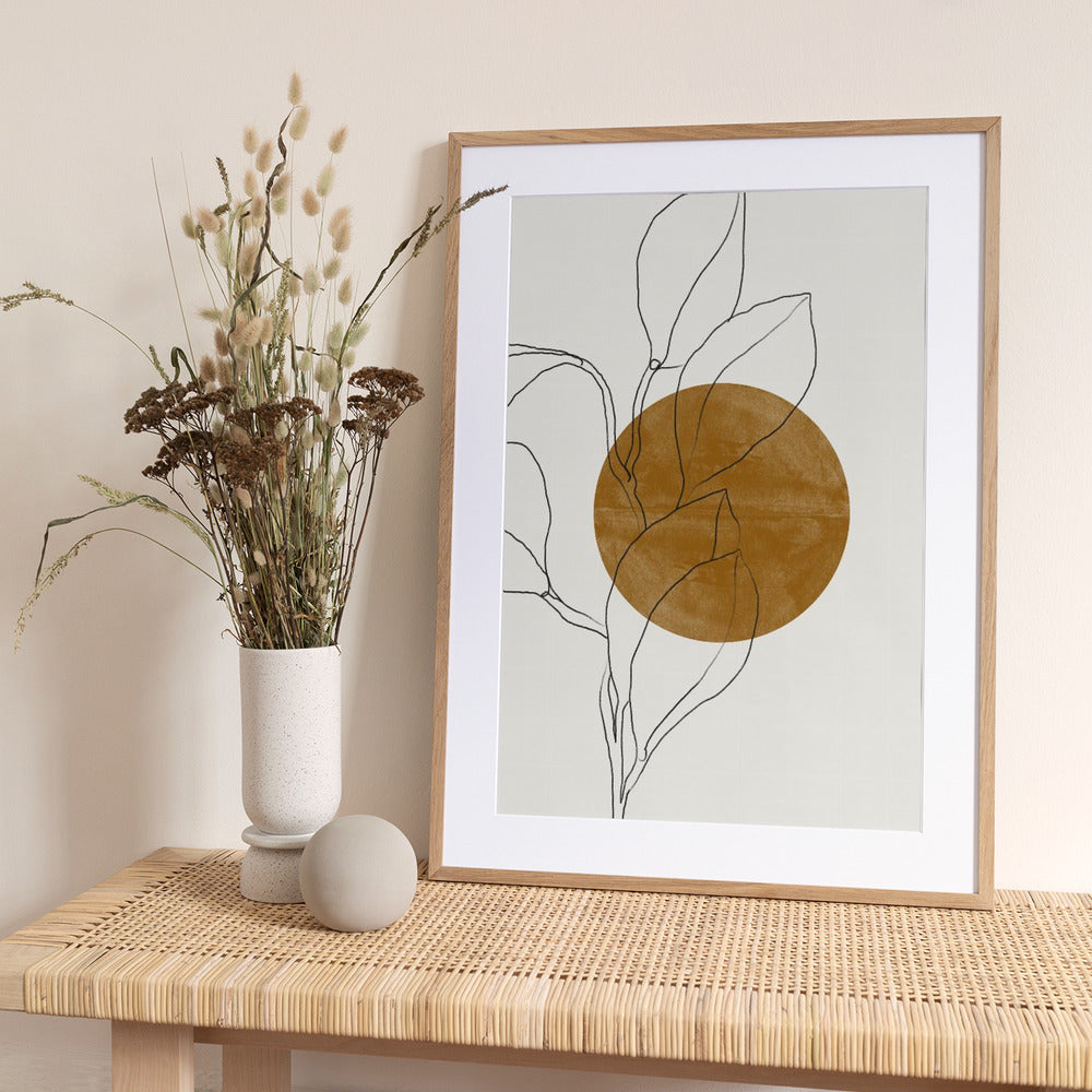 Earthy Line Leaves - Art Print by THE MIUUS STUDIO