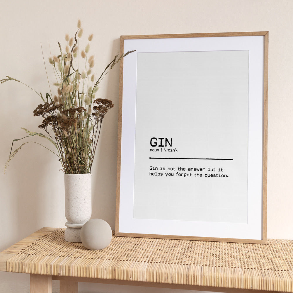 Quote Gin Question - Art Print by Orara Studio