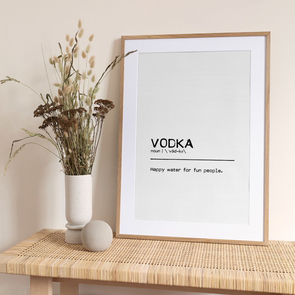 Quote Vodka Fun - Art Print by Orara Studio