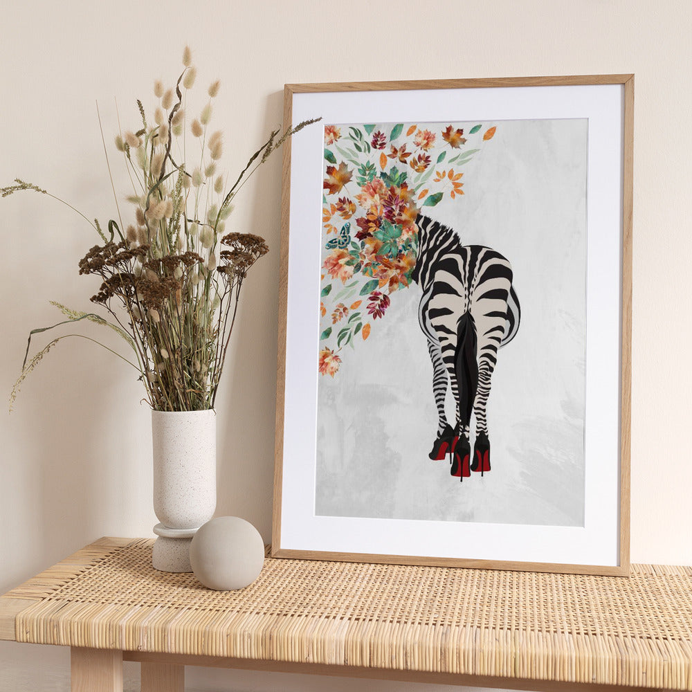 Zebra Flower Head 01 - Art Print by Sarah Manovski