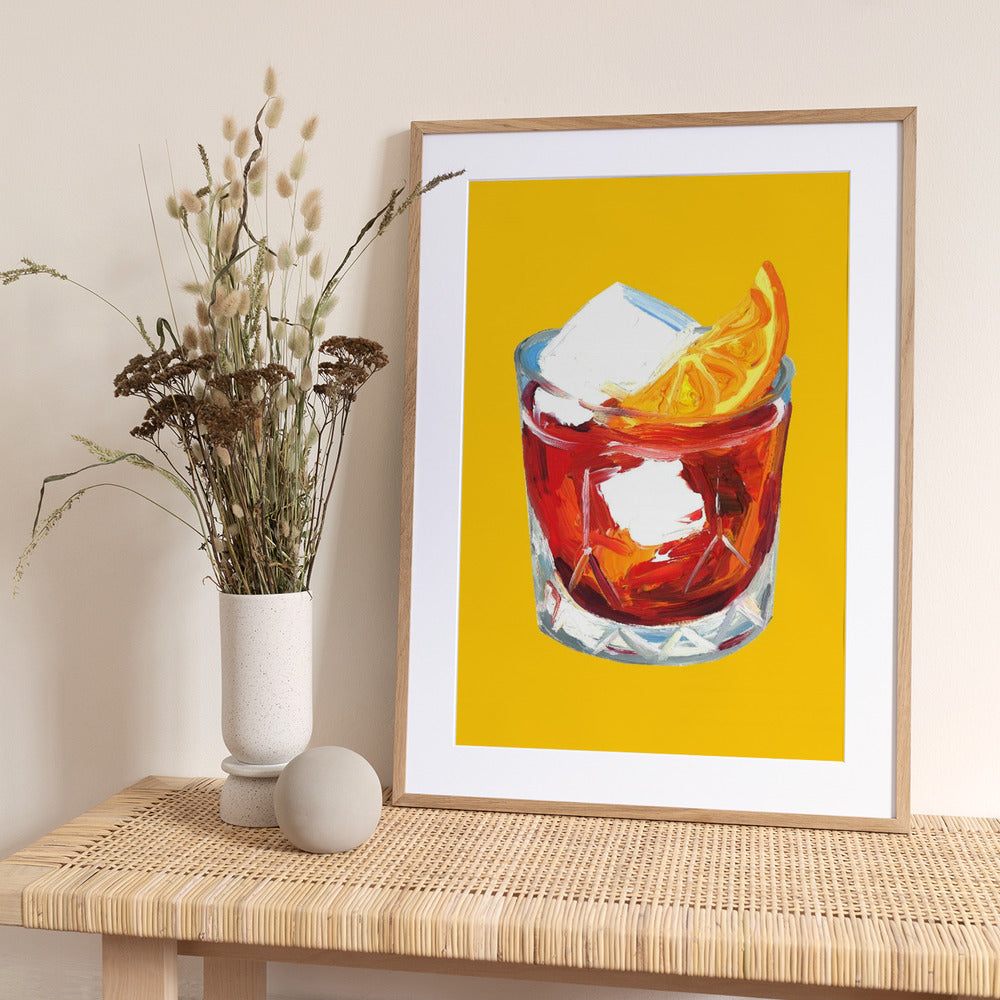 Negroni Sunshine Yellow - Art Print by Alice Straker