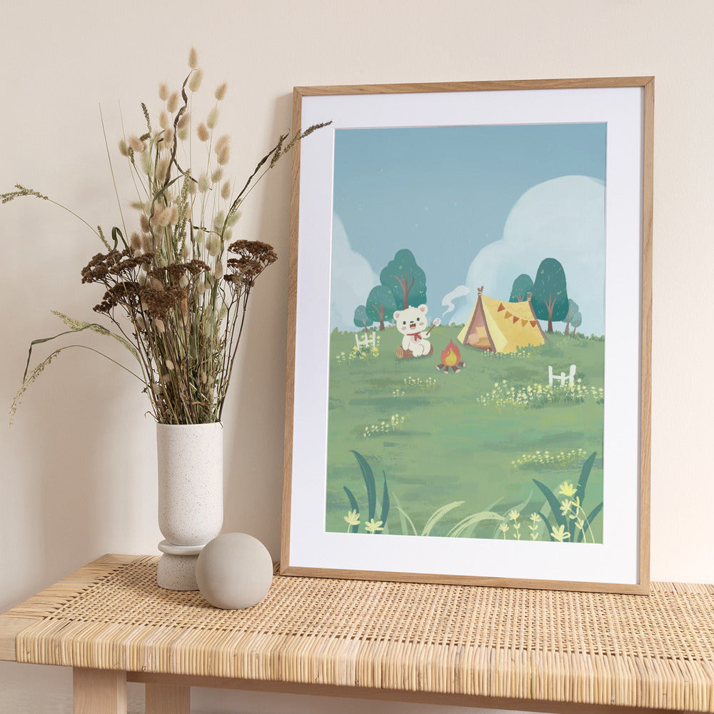 Bear's Picnic Day Out - Art Print by Xuan Thai