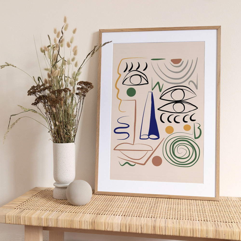 Line Art Bizarre - Art Print by Little Dean