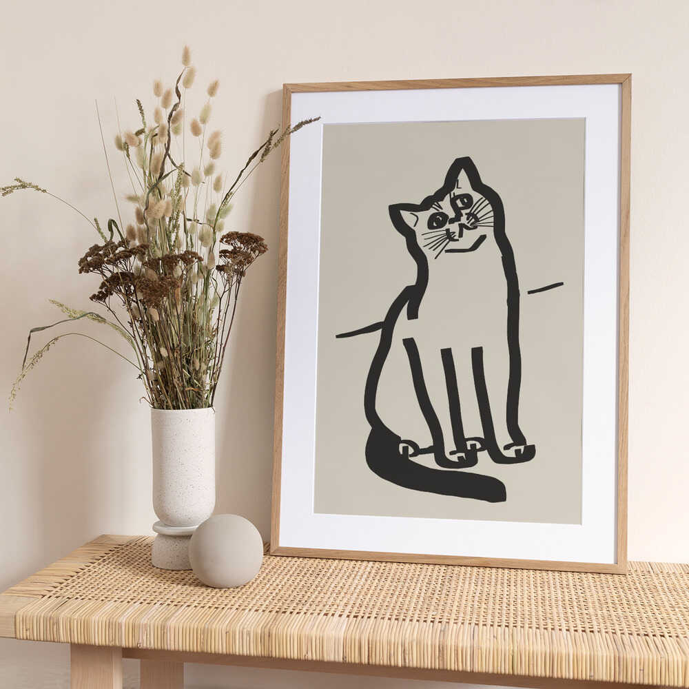 Whiskered Wonder - Art Print by Little Dean