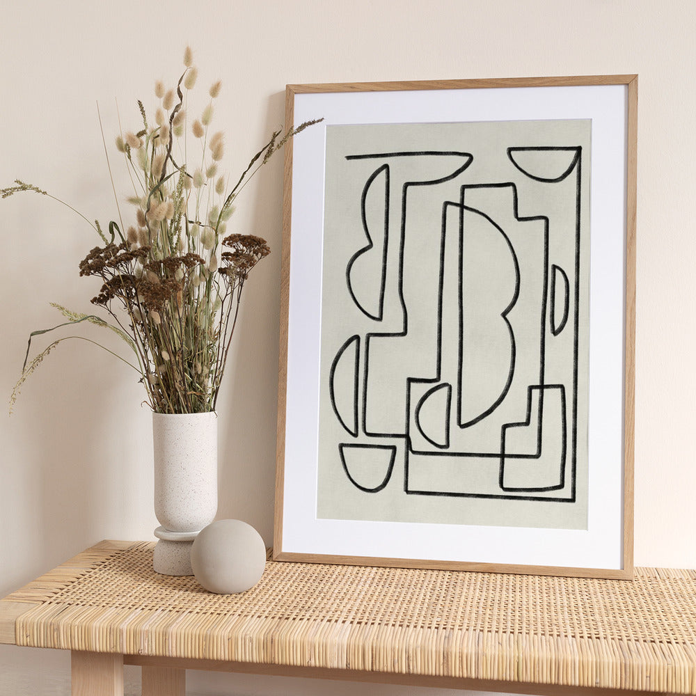 Abstract Line Art Sketch - Art Print by Little Dean