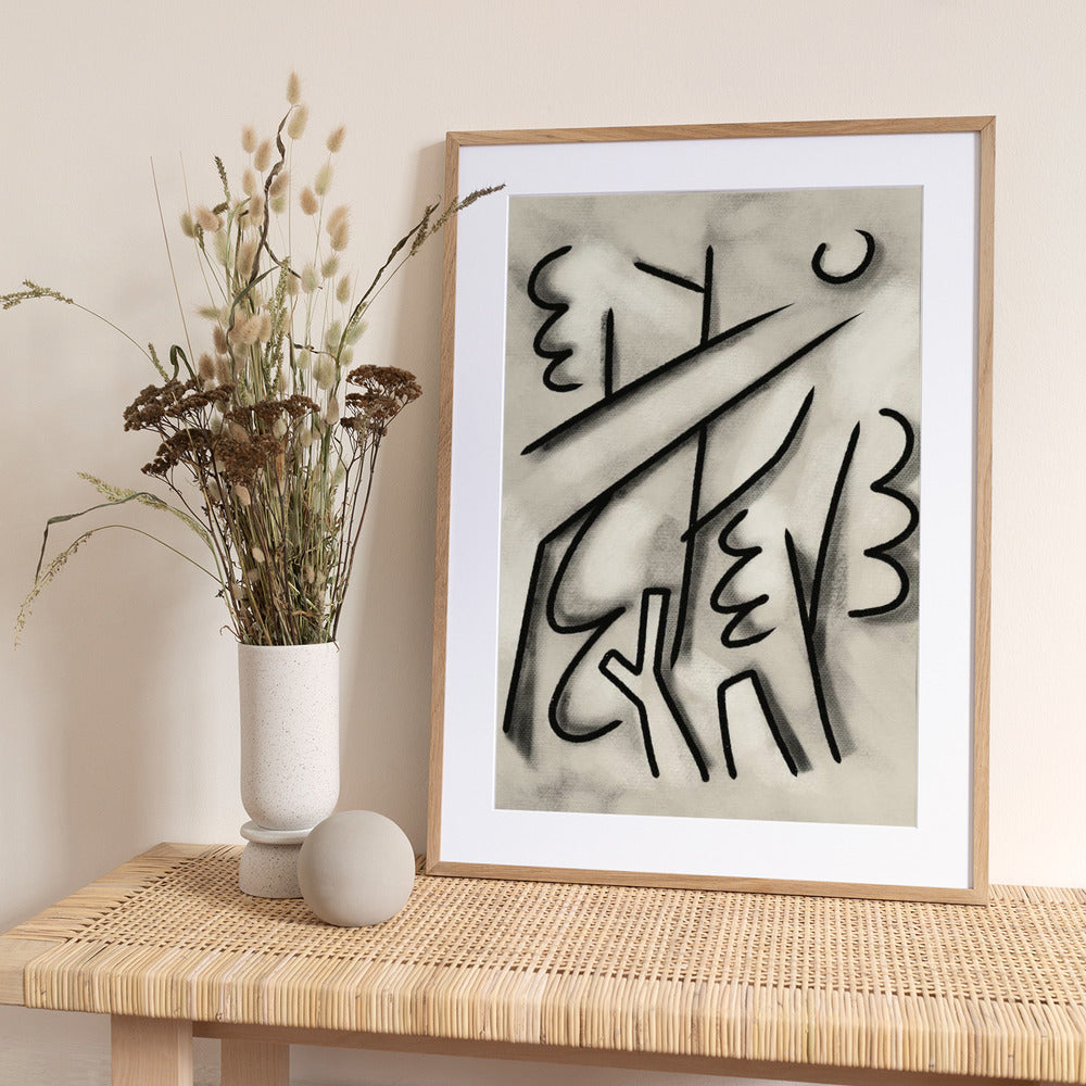 Bold Black Lines - Art Print by Little Dean