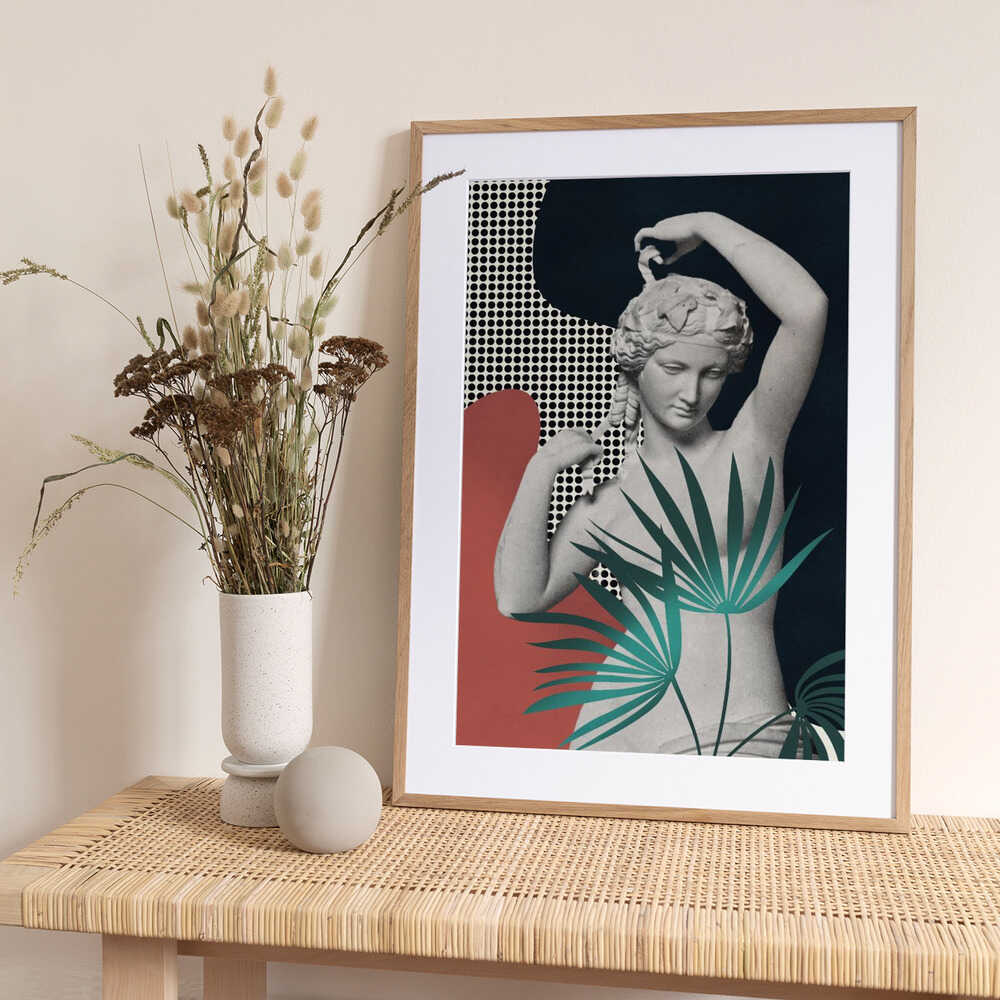 Maiden With Palm Veil - Art Print by Little Dean