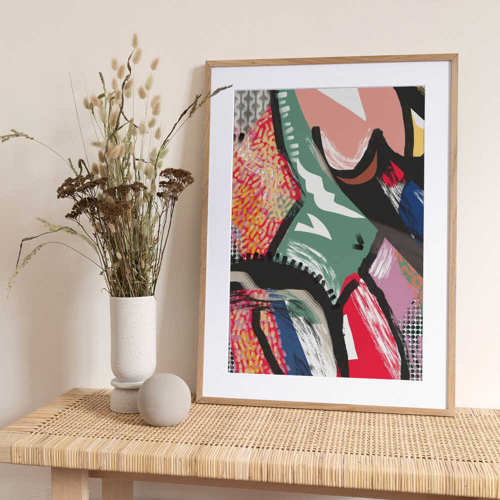 Vibrant Colorful Abstract - Art Print by Little Dean