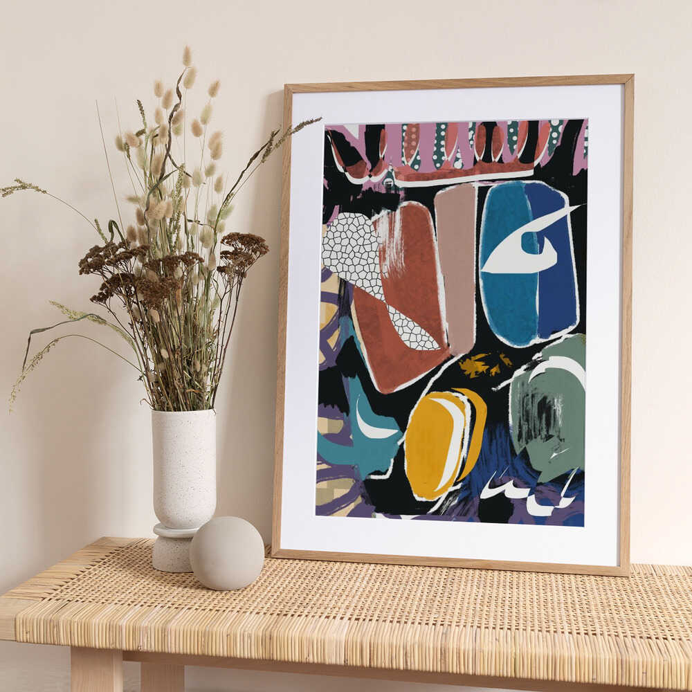 Playful Pebble Abstract - Art Print by Little Dean