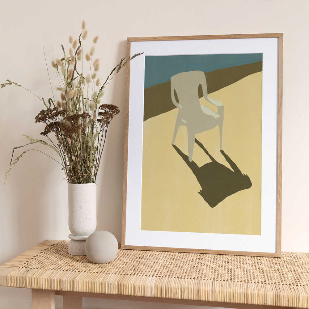 The white chair - Art Print by Little Dean