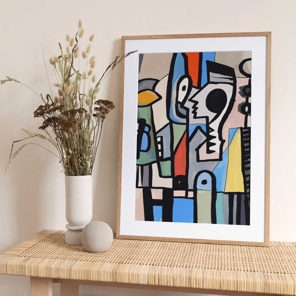 Talking to the phone - Art Print by Little Dean