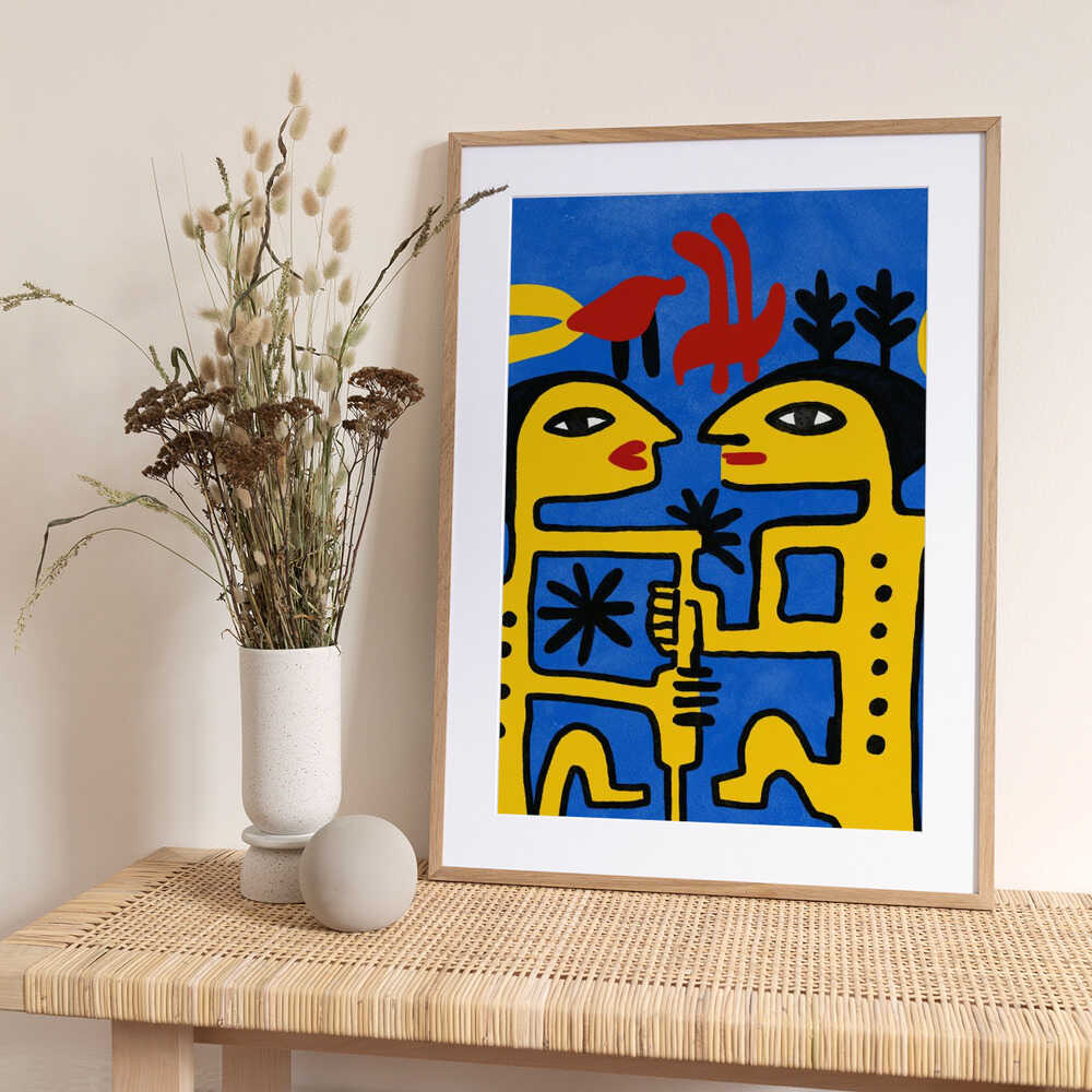 Whimsical Connection - Art Print by Little Dean
