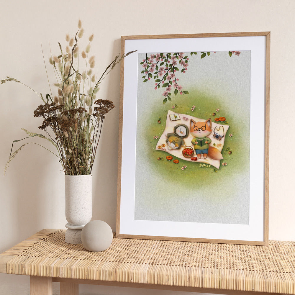 Picnic On the Grass - Art Print by Xuan Thai