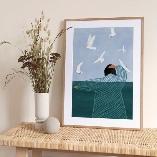 Seaside Serenity - Art Print by Bea Müller