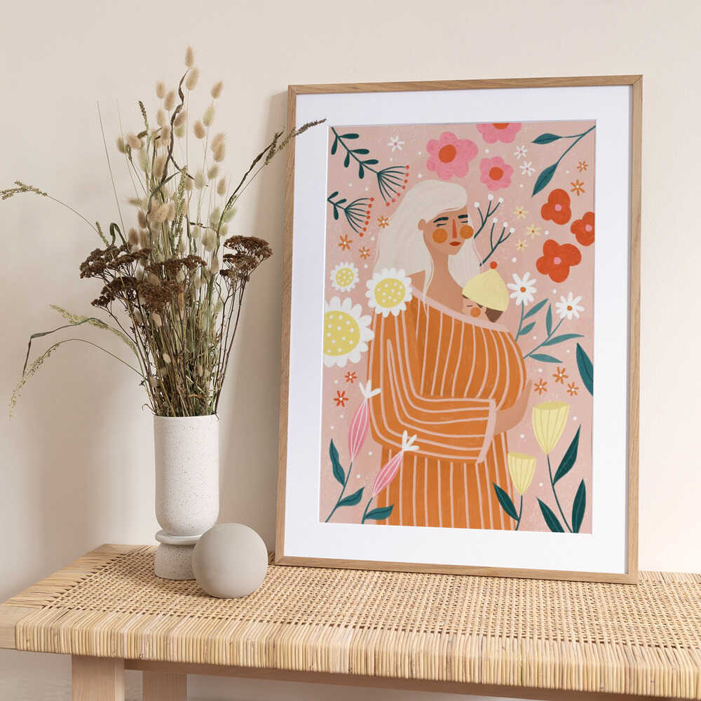 Blooming Motherhood - Art Print by Bea Müller