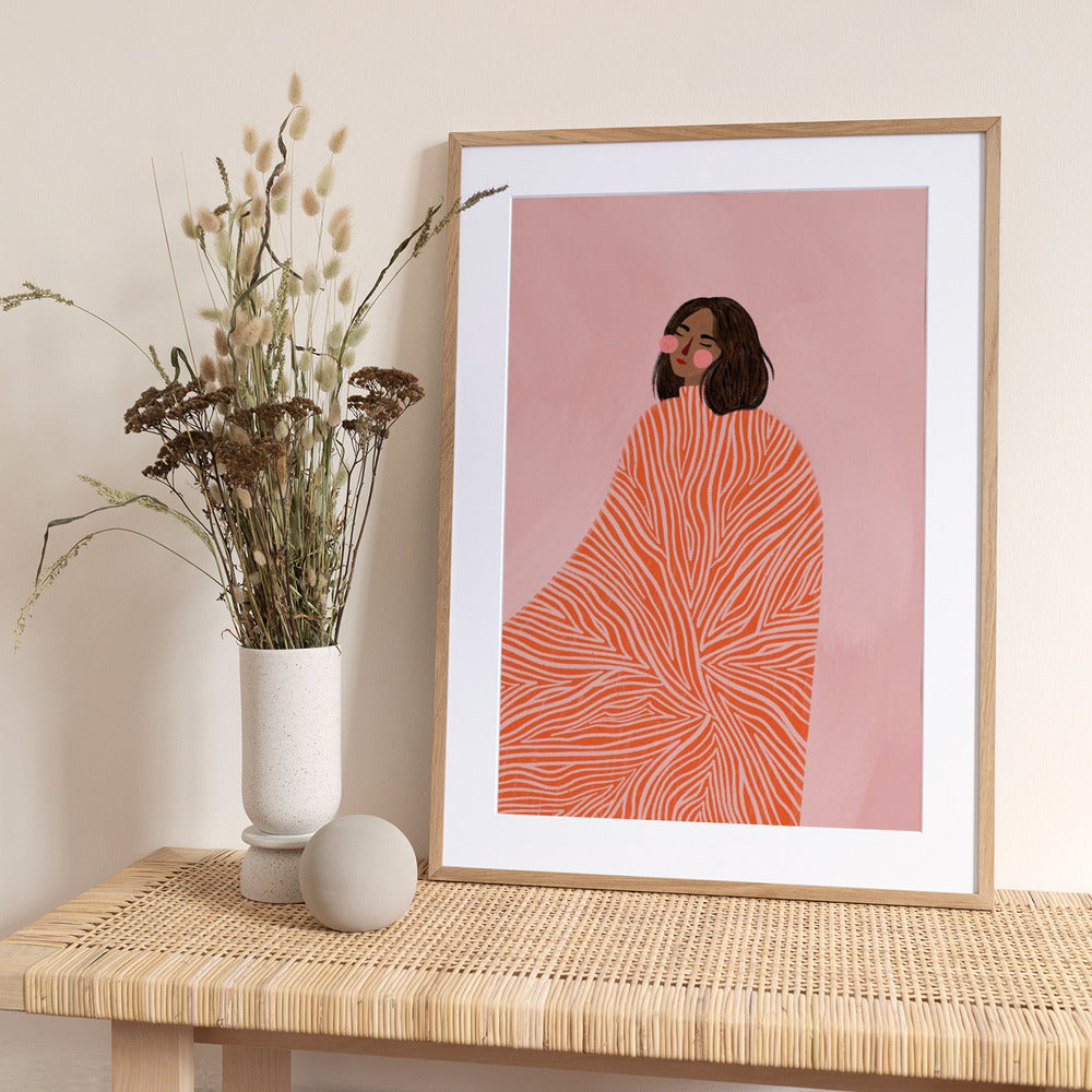The Woman With the Swirls - Art Print by Bea Müller