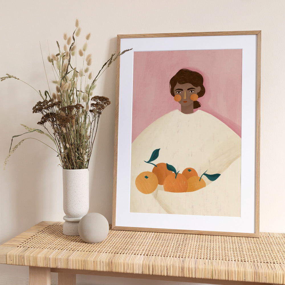 The Woman With the Oranges - Art Print by Bea Müller