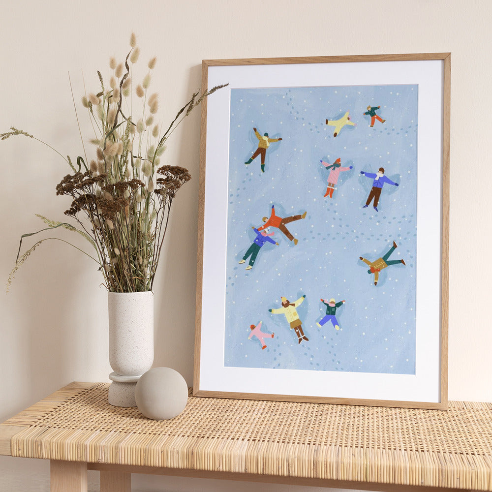 Snowy Angels Delight - Art Print by Bea Müller