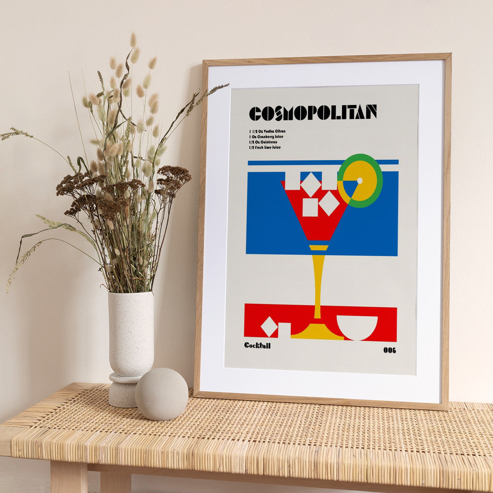 Cosmopolitan Bauhaus Cocktail - Art Print by Retrodrome