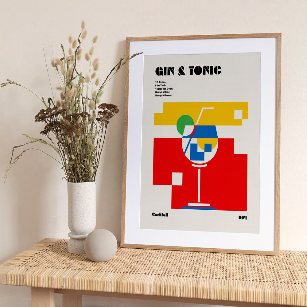 Gin and Tonic Bauhaus Cocktail - Art Print by Retrodrome
