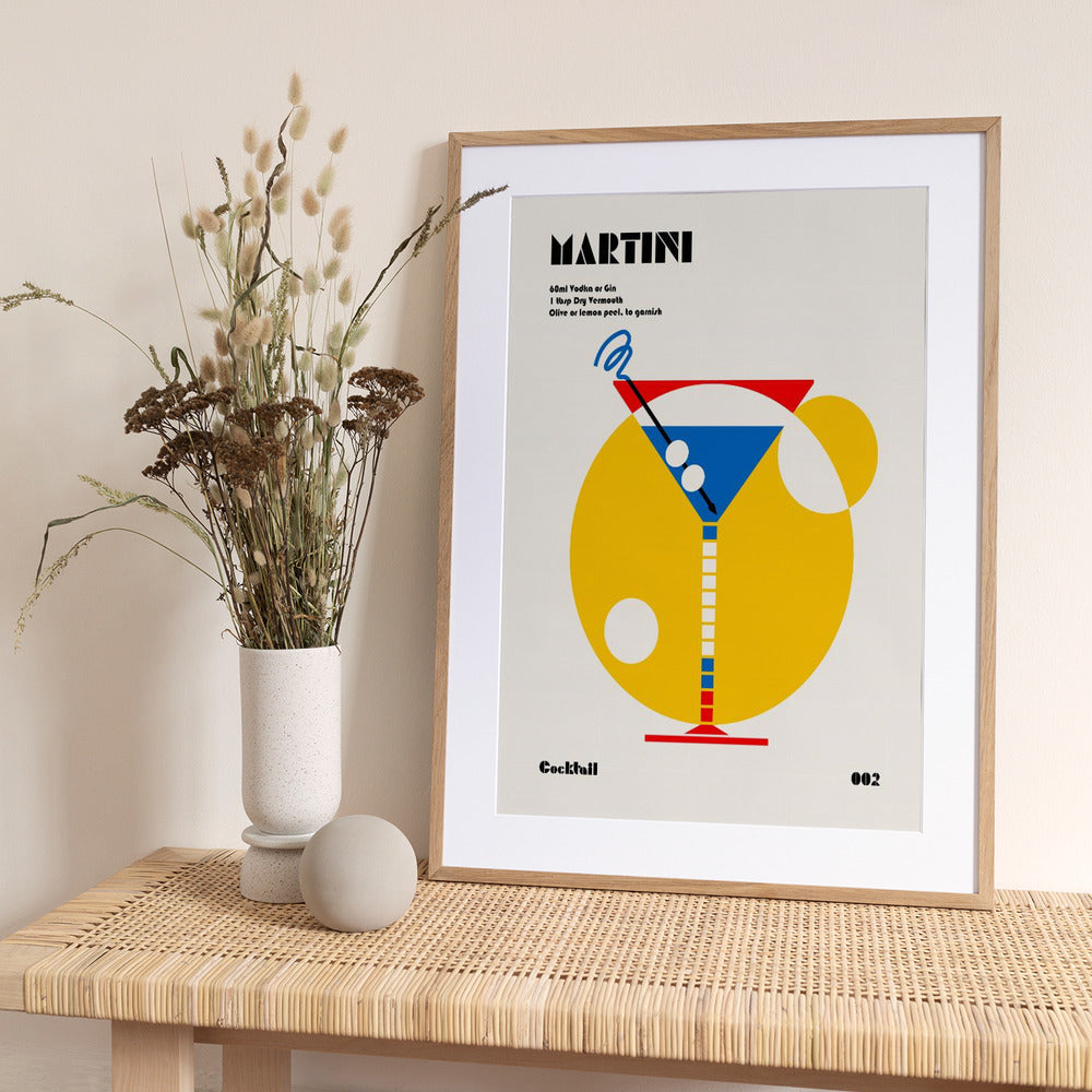 Martini Bauhaus Cocktail - Art Print by Retrodrome