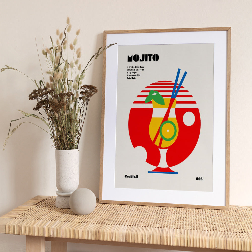 Mojito Bauhaus Cocktail - Art Print by Retrodrome