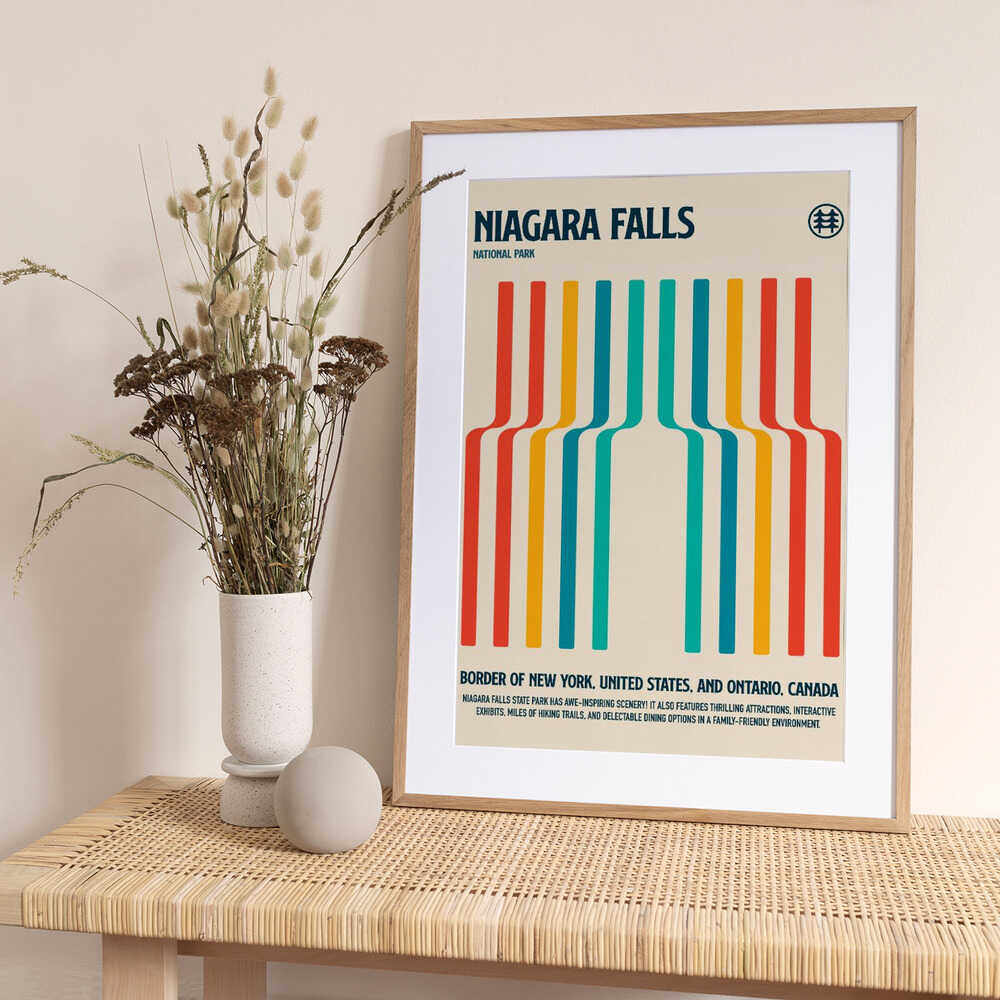 Niagara Falls National Park Travel Poster - Art Print by Retrodrome Travel Poster
