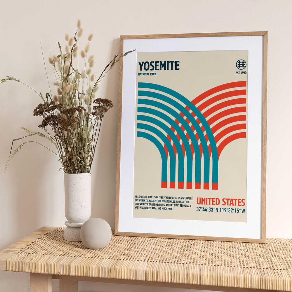 Yosemite National Park Travel Poster - Art Print by Retrodrome Travel Poster