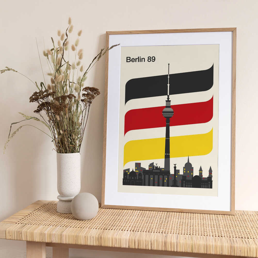 Berlin Retro Travel Print - Art Print by Retrodrome Travel Poster