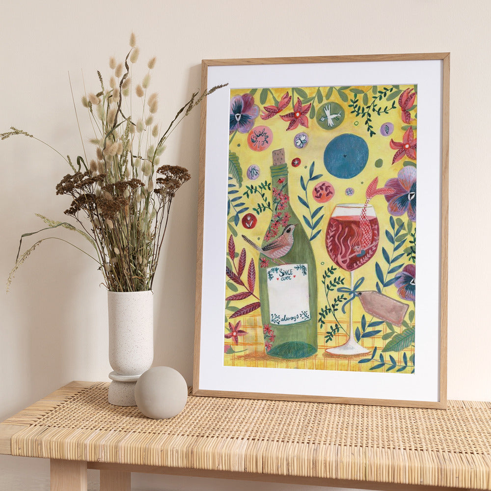 Mermaid Wine - Art Print by Caroline Bonne Müller