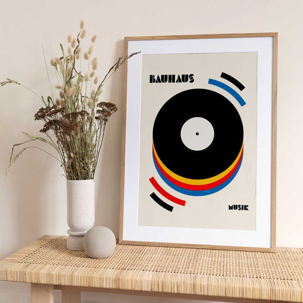 Bauhaus Musik Retro Illustration - Art Print by Retrodrome