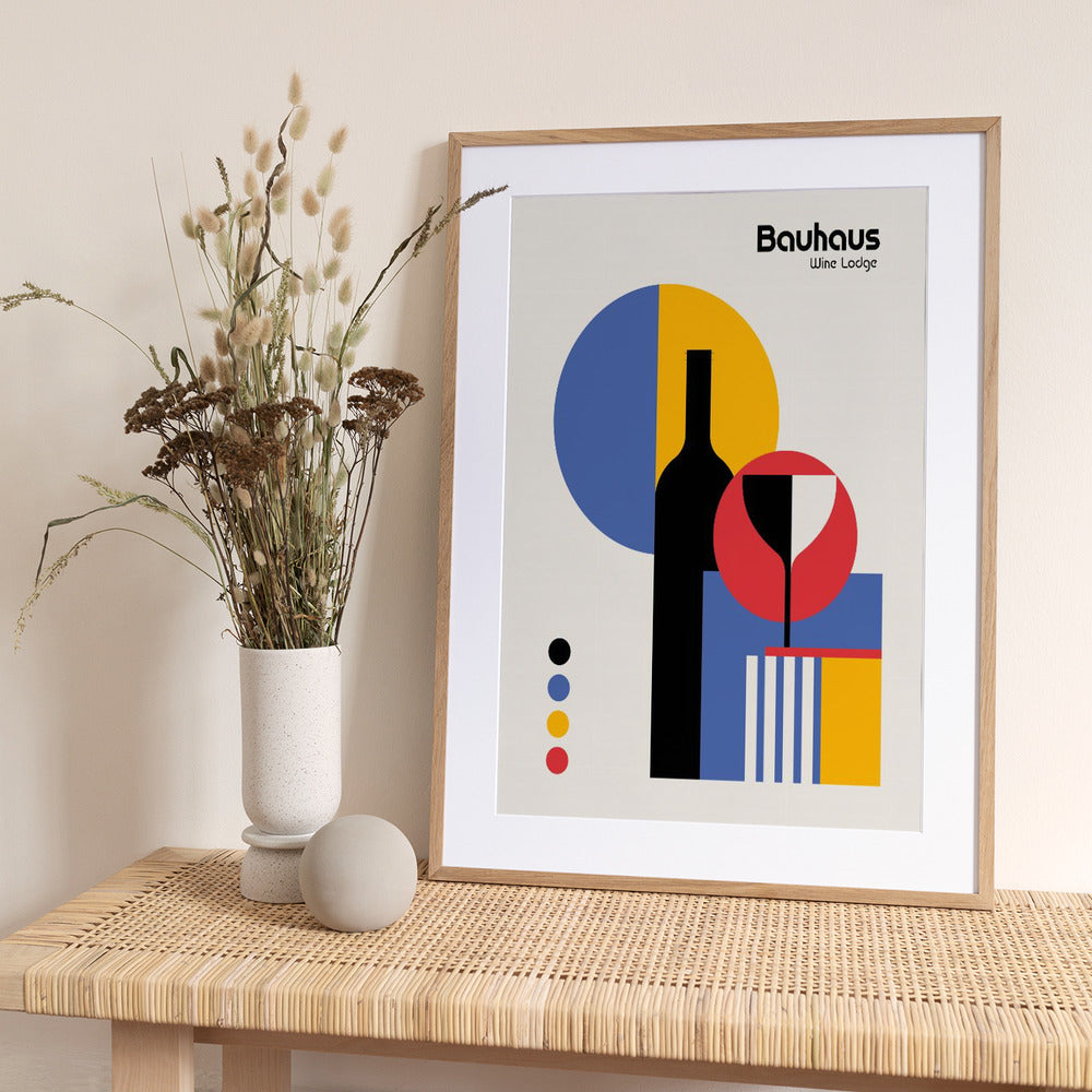 Bauhaus Wine Lodge - Art Print by Retrodrome