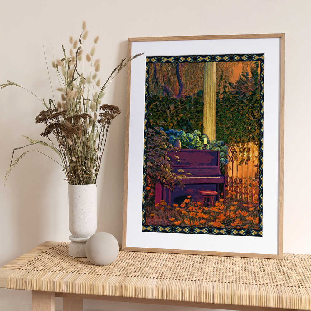 PIANO IN FOREST - Art Print by CosmoZach
