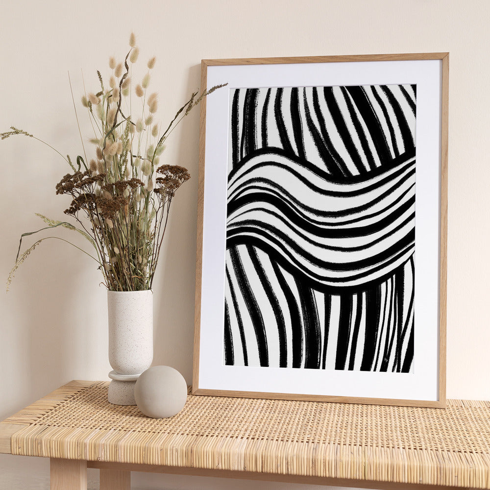 Wave of Stripes - Art Print by Martina