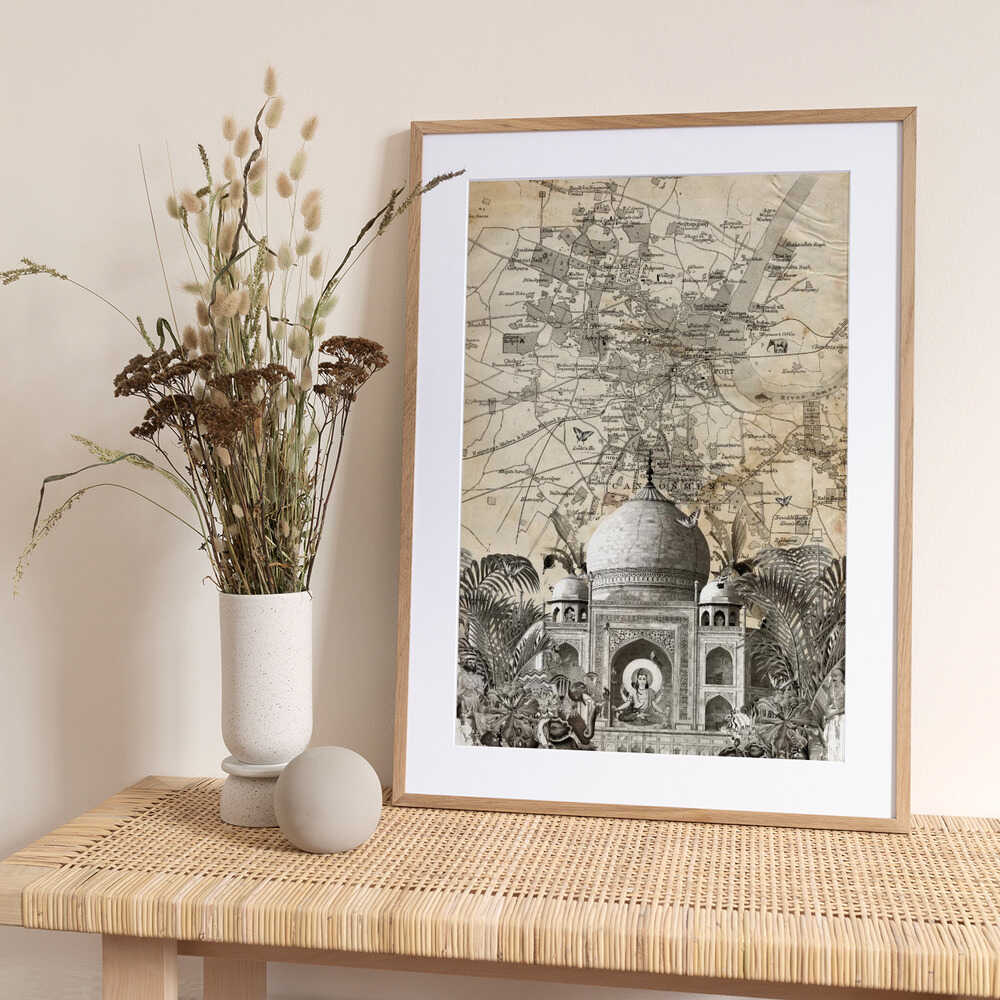 Taj Mahal, Agra (City Breaks) - Art Print by Simon Goggin Travel Poster