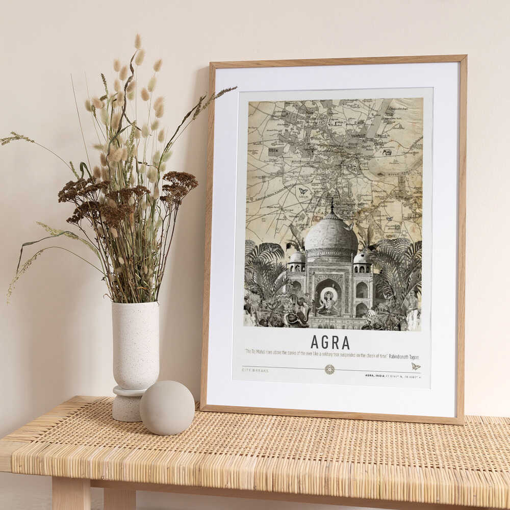 Agra, Taj Mahal (City Breaks) - Art Print by Simon Goggin Travel Poster