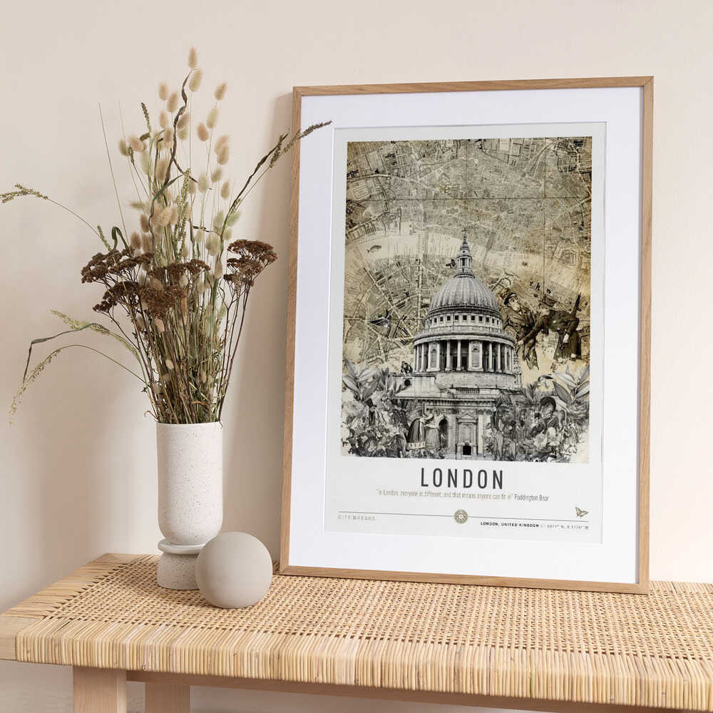 London St Pauls (City Breaks) - Art Print by Simon Goggin Travel Poster