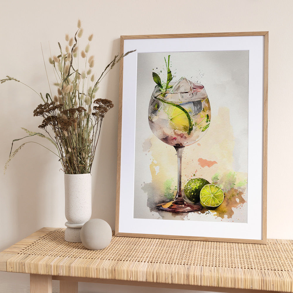 Drinks cocktail - Art Print by Justyna Jaszke