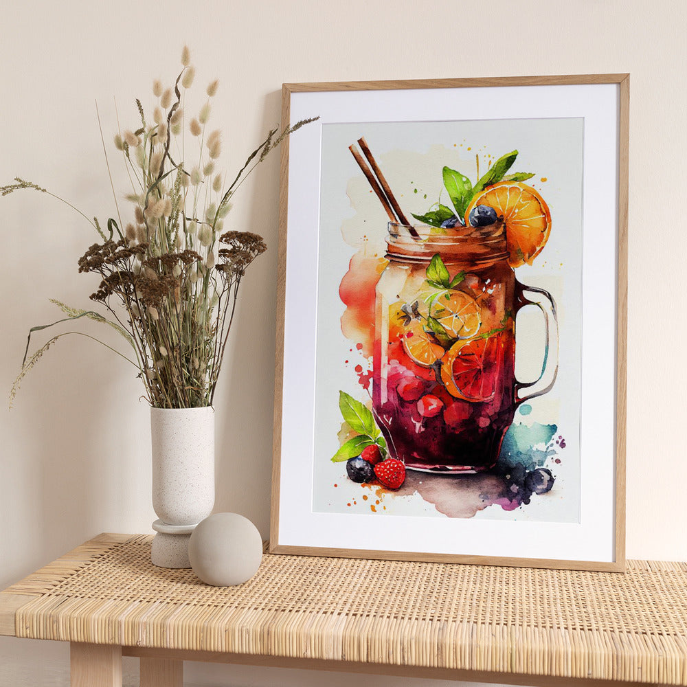 Drinks cocktail - Art Print by Justyna Jaszke