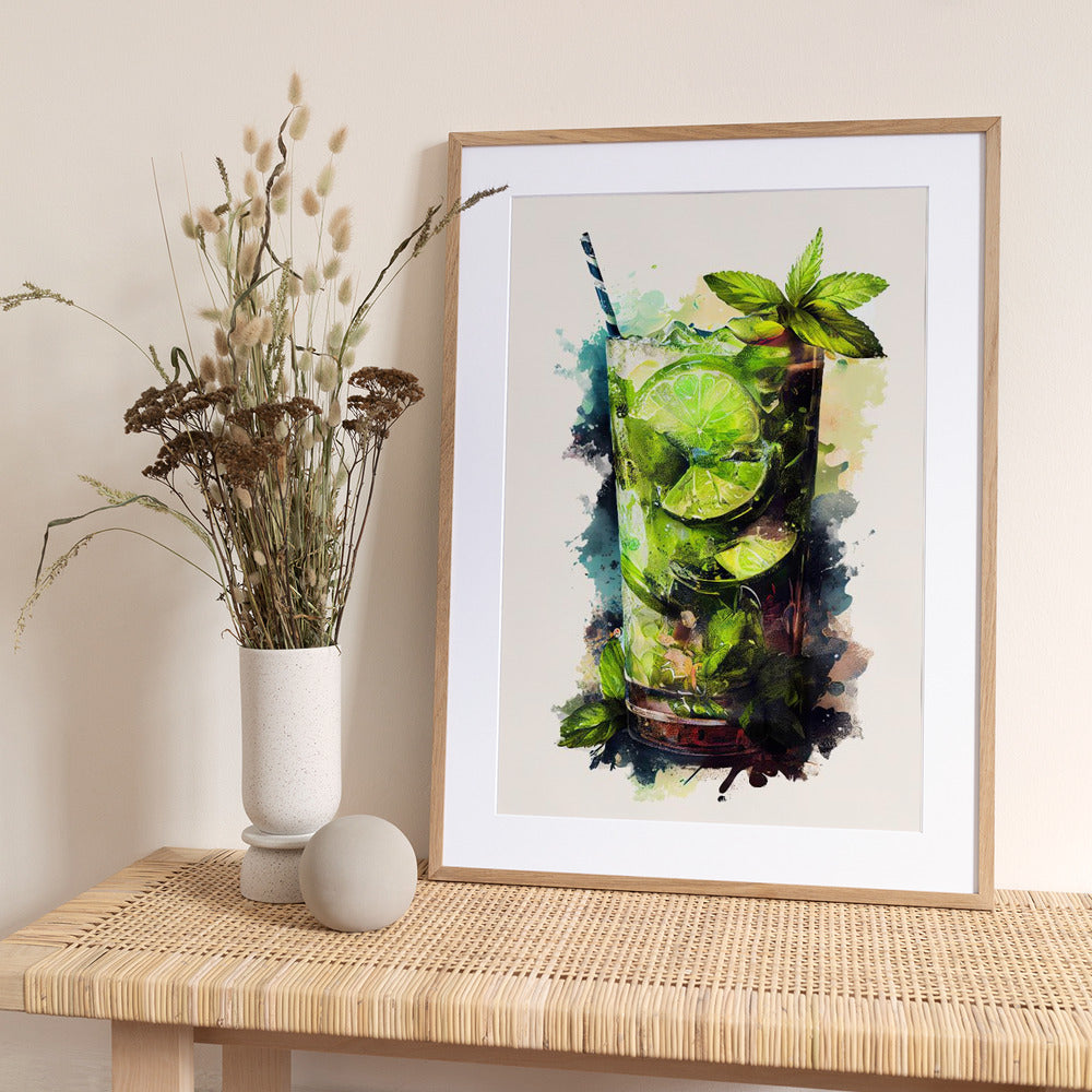 Drinks cocktail - Art Print by Justyna Jaszke