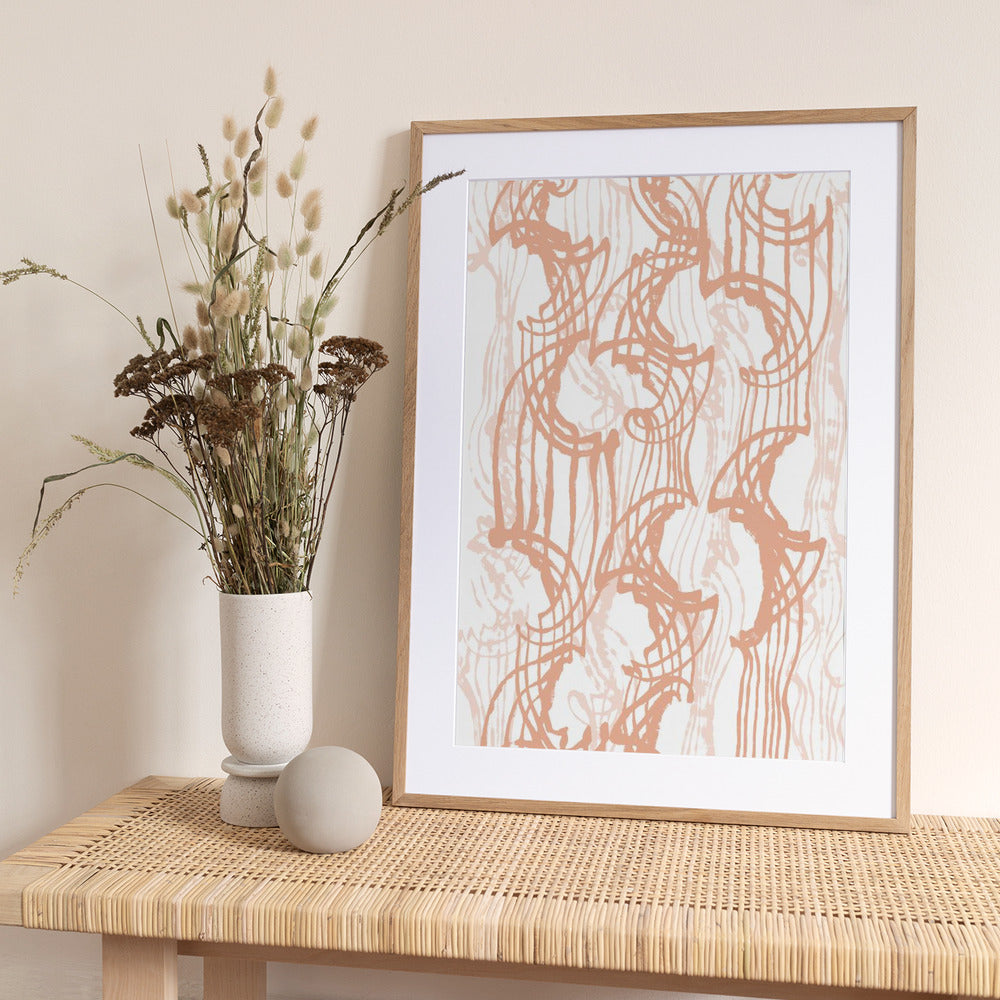 Patterns And Curved Lines - Art Print by Martina